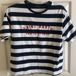 Brandy Melville shirt navy stripe